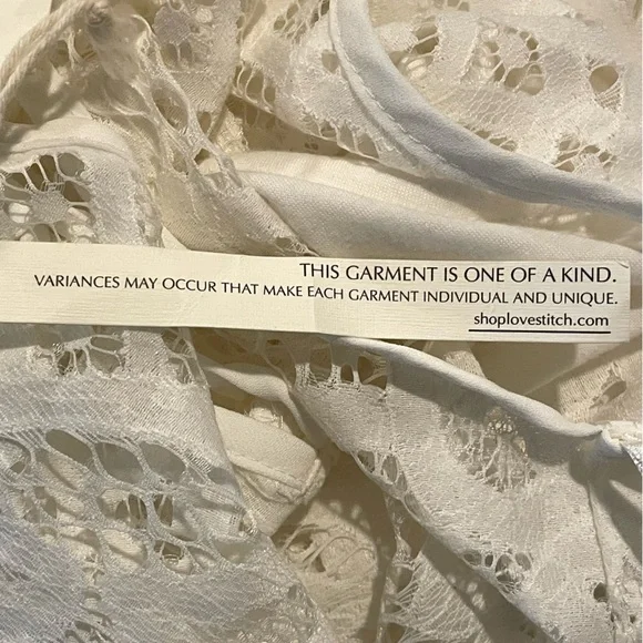LOVESTITCH Ivory Lace One of a Kind Maxi Dress/Swimsuit Cover NWT Size L